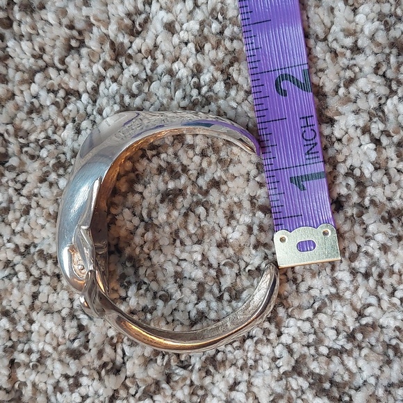 Vintage Taxco Mexico Sterling Silver Dolphin Cuff Bracelet – 925 Solid Silver - Picture 14 of 16